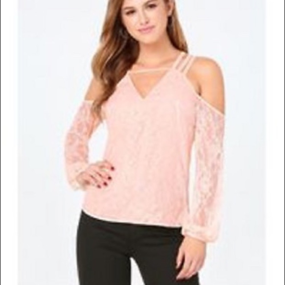 BLACK Bebe lace top